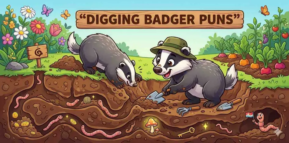 Badger Digging Puns