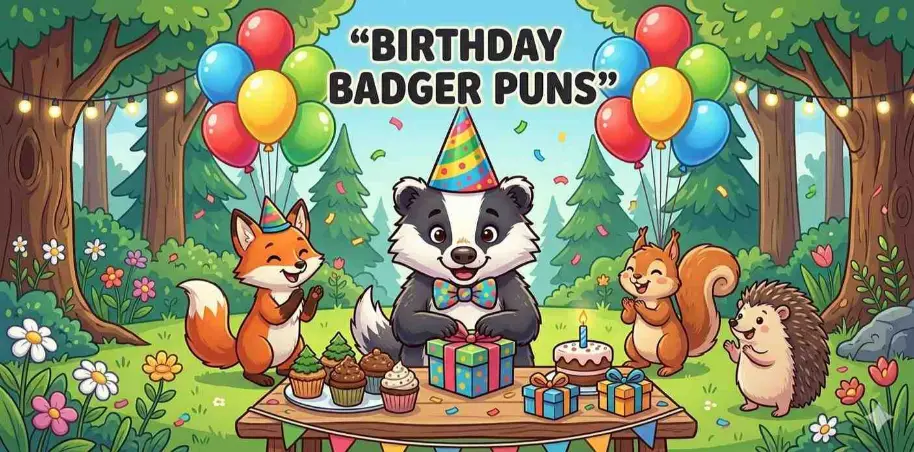 Birthday Badger Puns