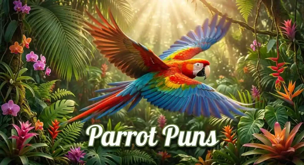 Bright colorful tropical parrot