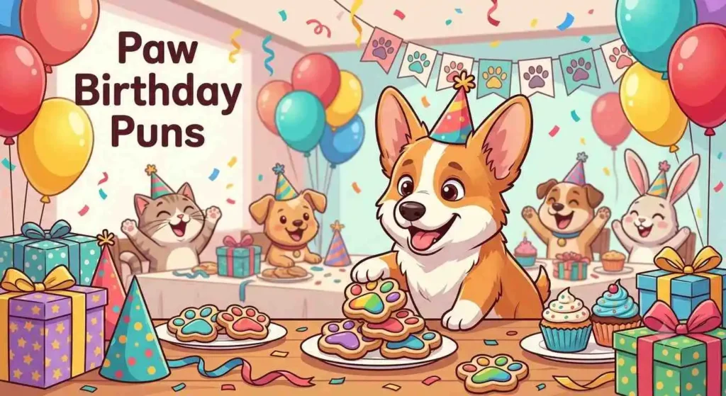 Puppy paw birthday celebration