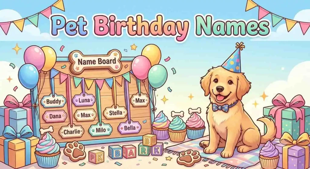 Creative pet birthday names