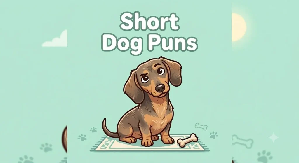 Minimal cute dog simple pun