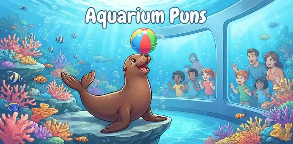 Playful sea lion aquarium show
