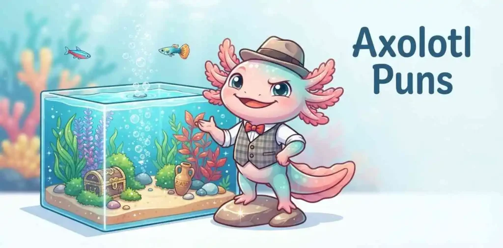 Cute axolotl smiling