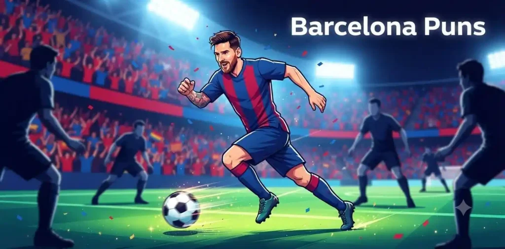 Player dribbling ball in stadium