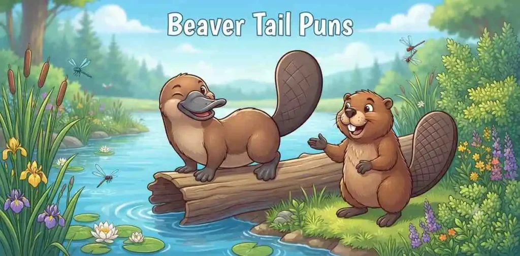 Platypus showing broad tail