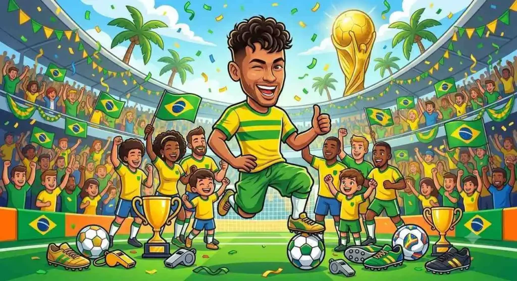 Funny Brazil football celebration