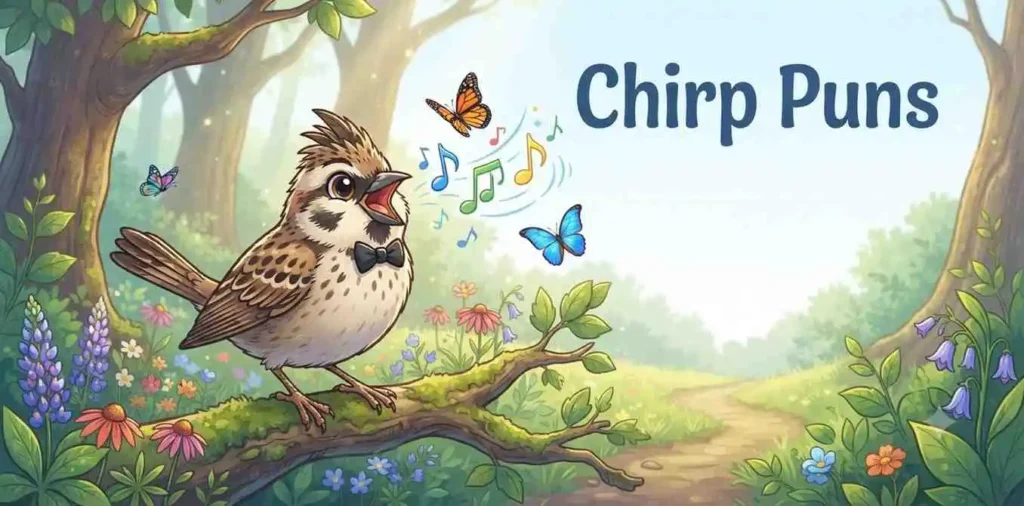 Sparrow singing outdoors