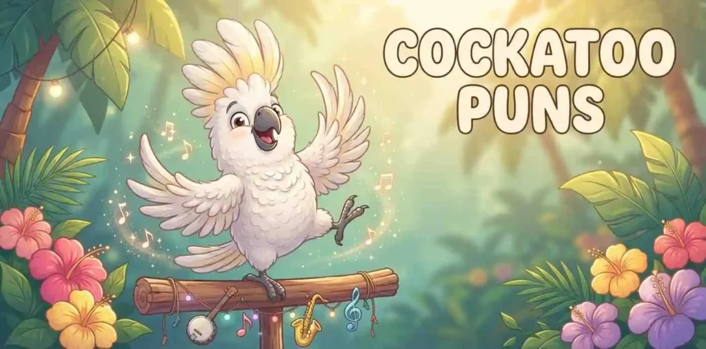 Cute cockatoo with raised crest