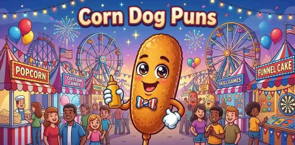 Funny corn dog character