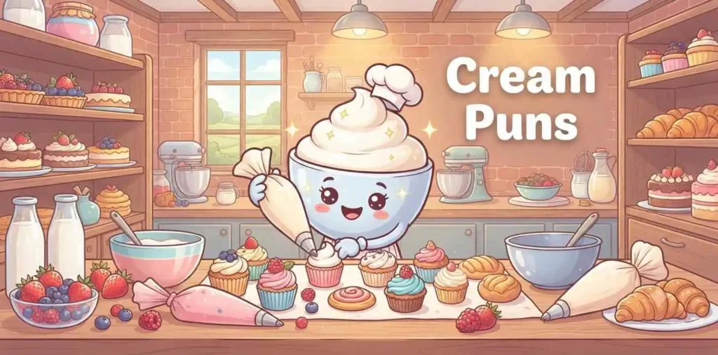 Smiling cream bowl dessert