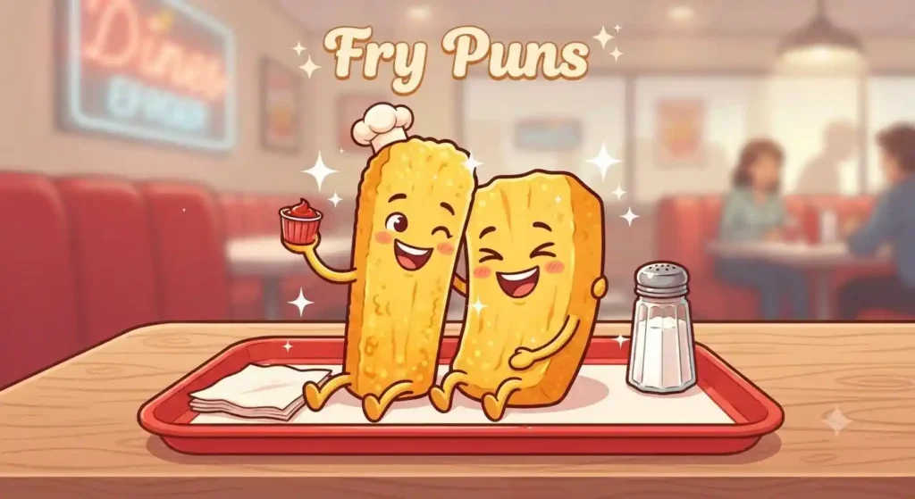 fries friends laughing together