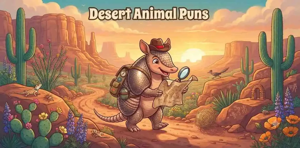 Armadillo exploring desert trail