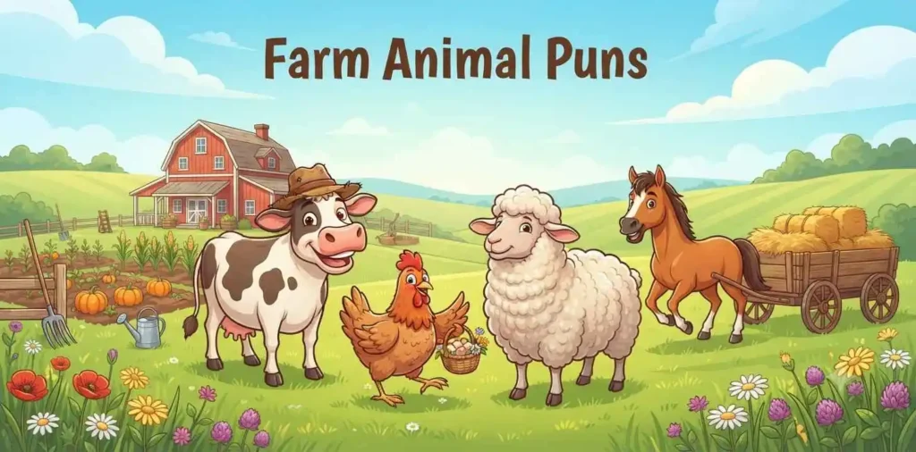 Farm animals together outside