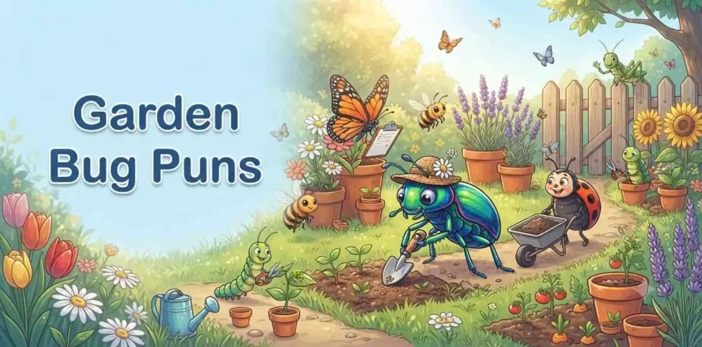 Bugs exploring flower garden
