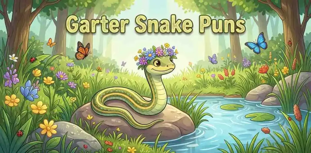 Cute garter snake outdoors