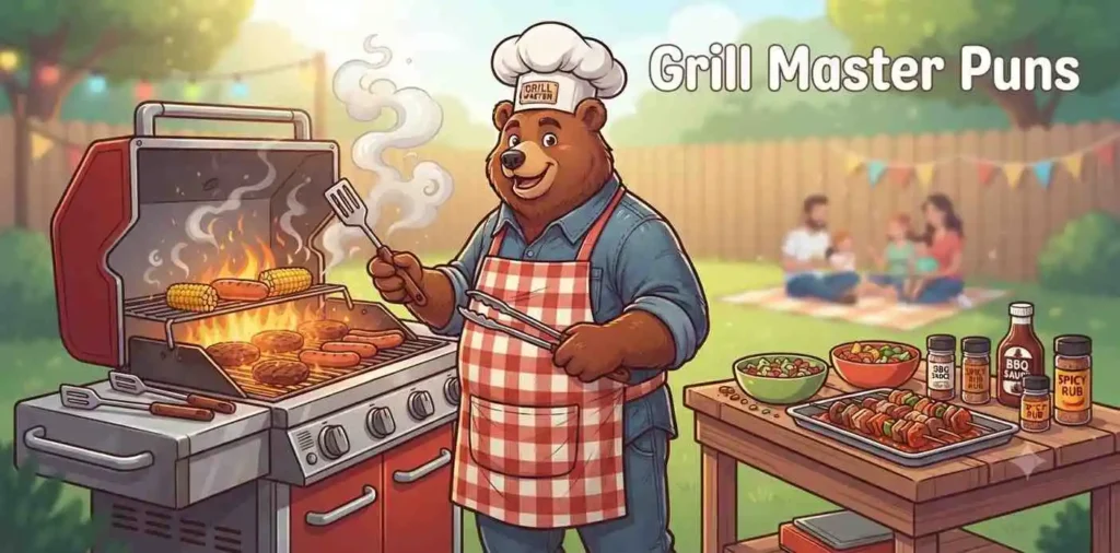 Grill master cooking BBQ