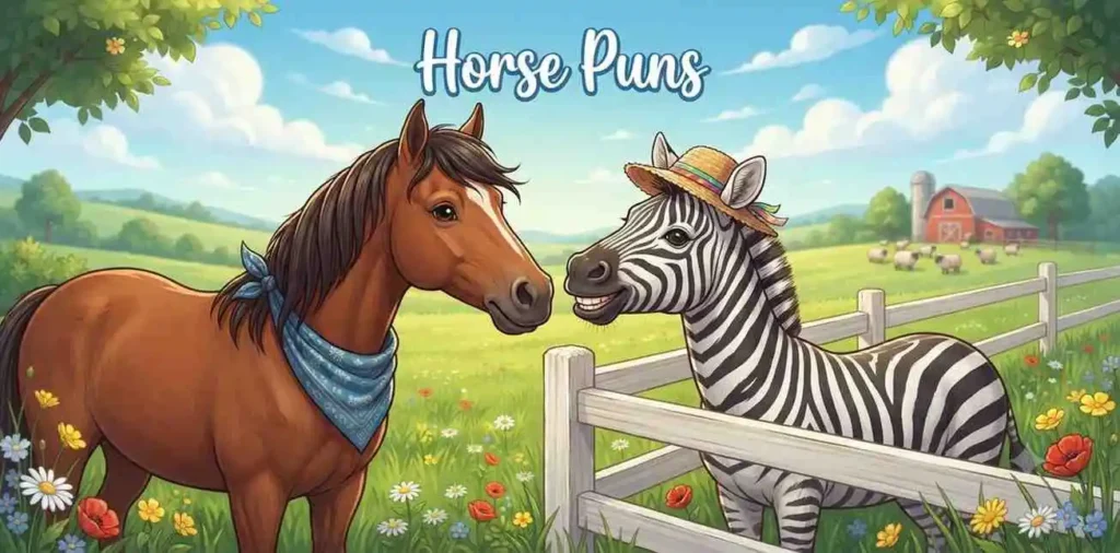 Friendly horse and zebra