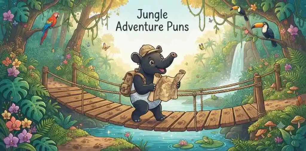 Tapir exploring rainforest trail