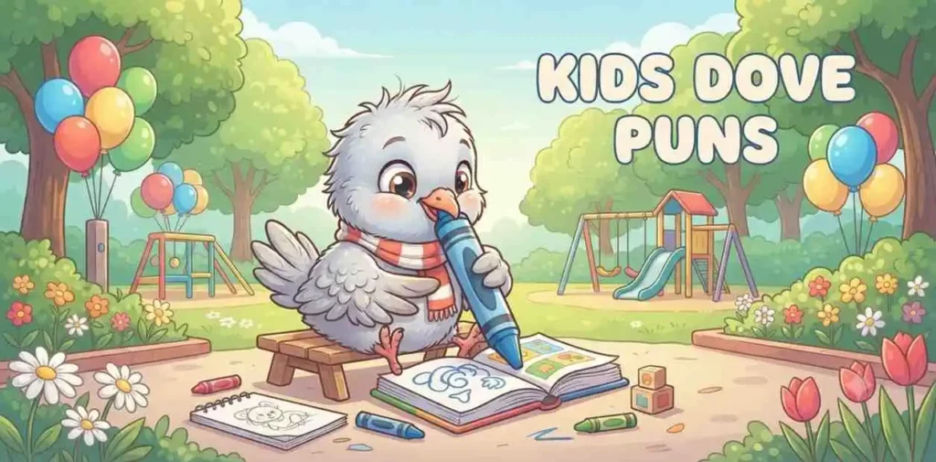 Kids dove playing happily