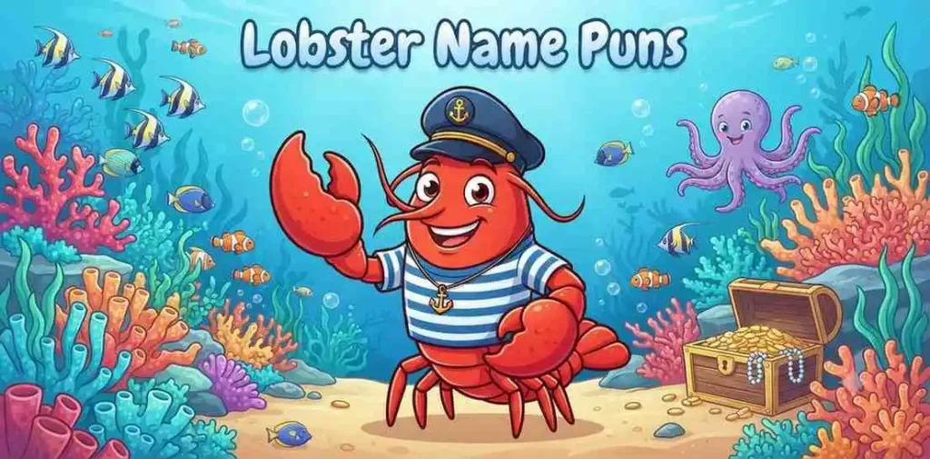 Cute lobster wearing captain costume
