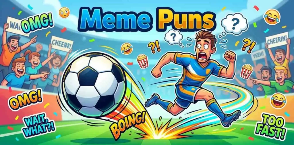 Funny soccer meme character