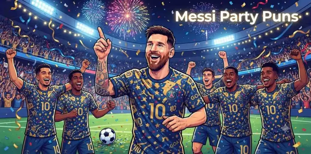 Football player celebrating with confetti