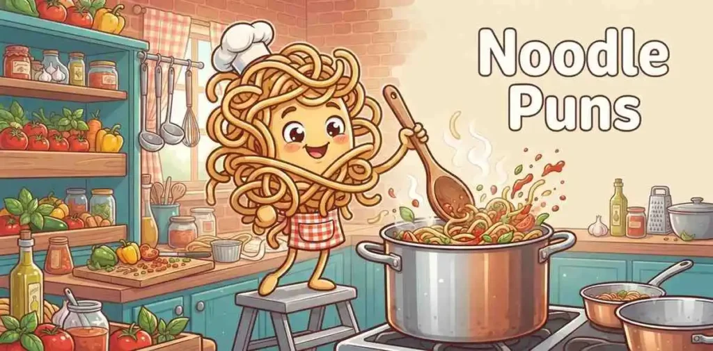 Cute noodle smiling