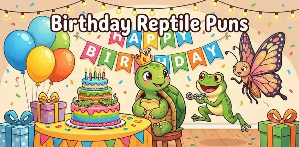 Happy reptile birthday party