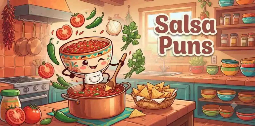 Cute salsa food scene