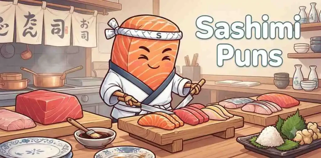 Cute sashimi chef