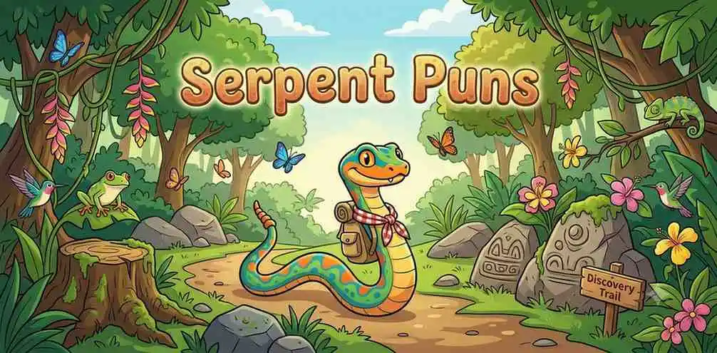 Funny viper exploring nature