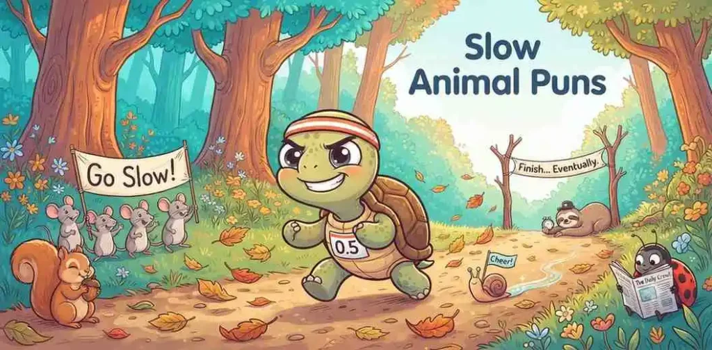 Funny slow tortoise race