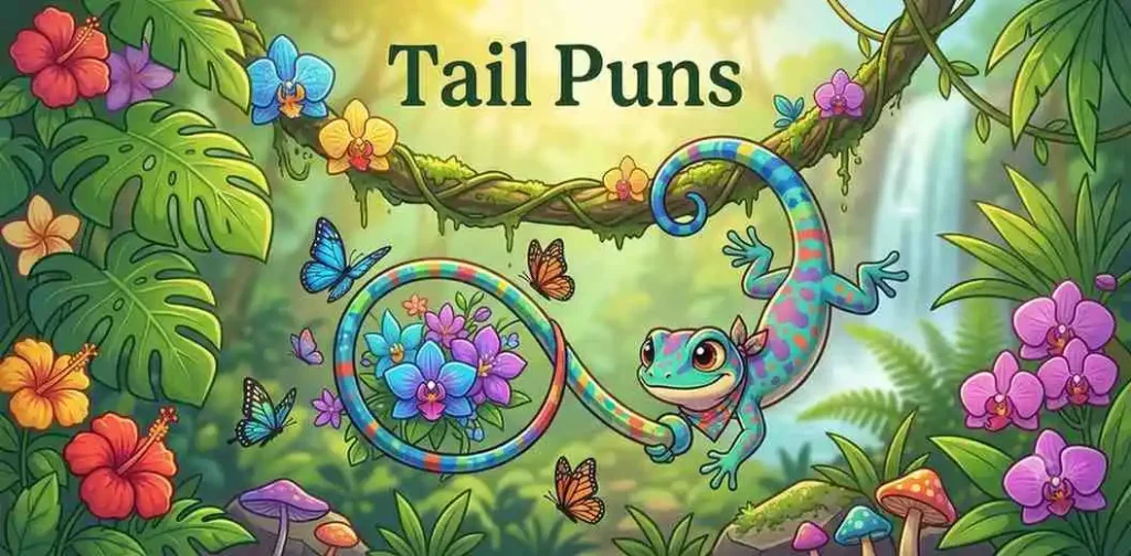 Funny lizard tail