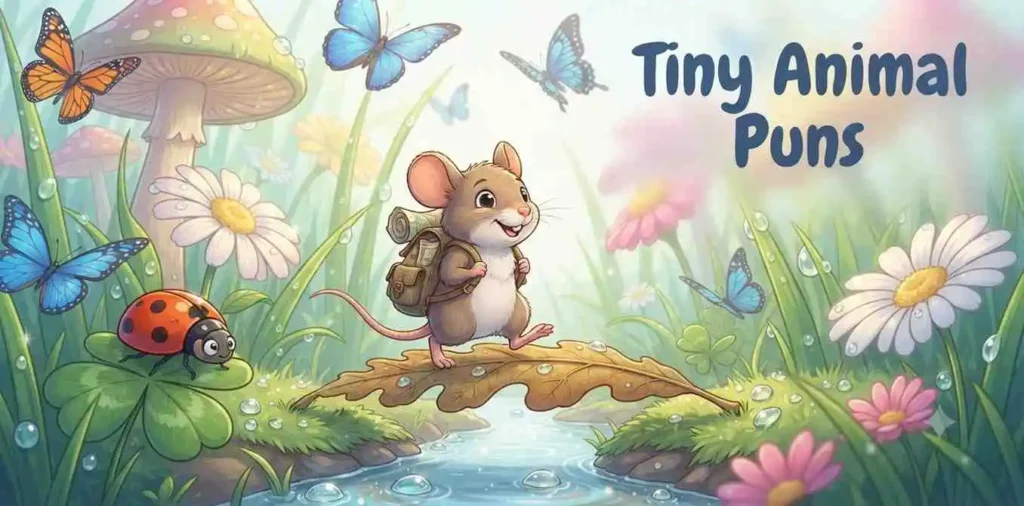 Tiny mouse exploring garden