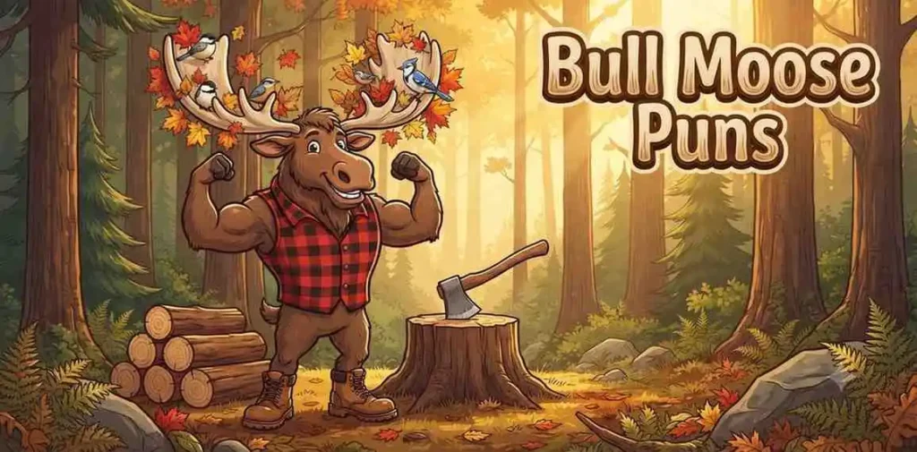 Strong bull moose posing