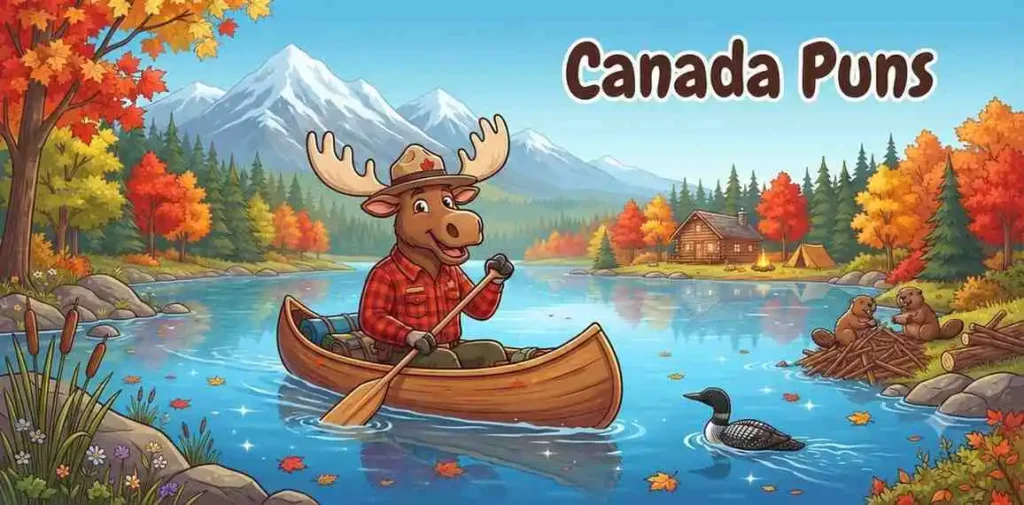Moose celebrating Canadian nature