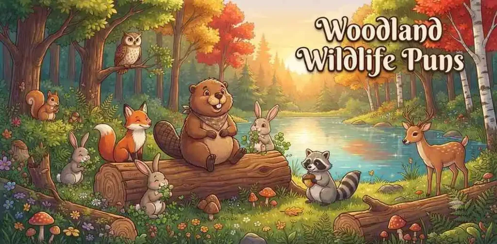 Beaver with forest friends