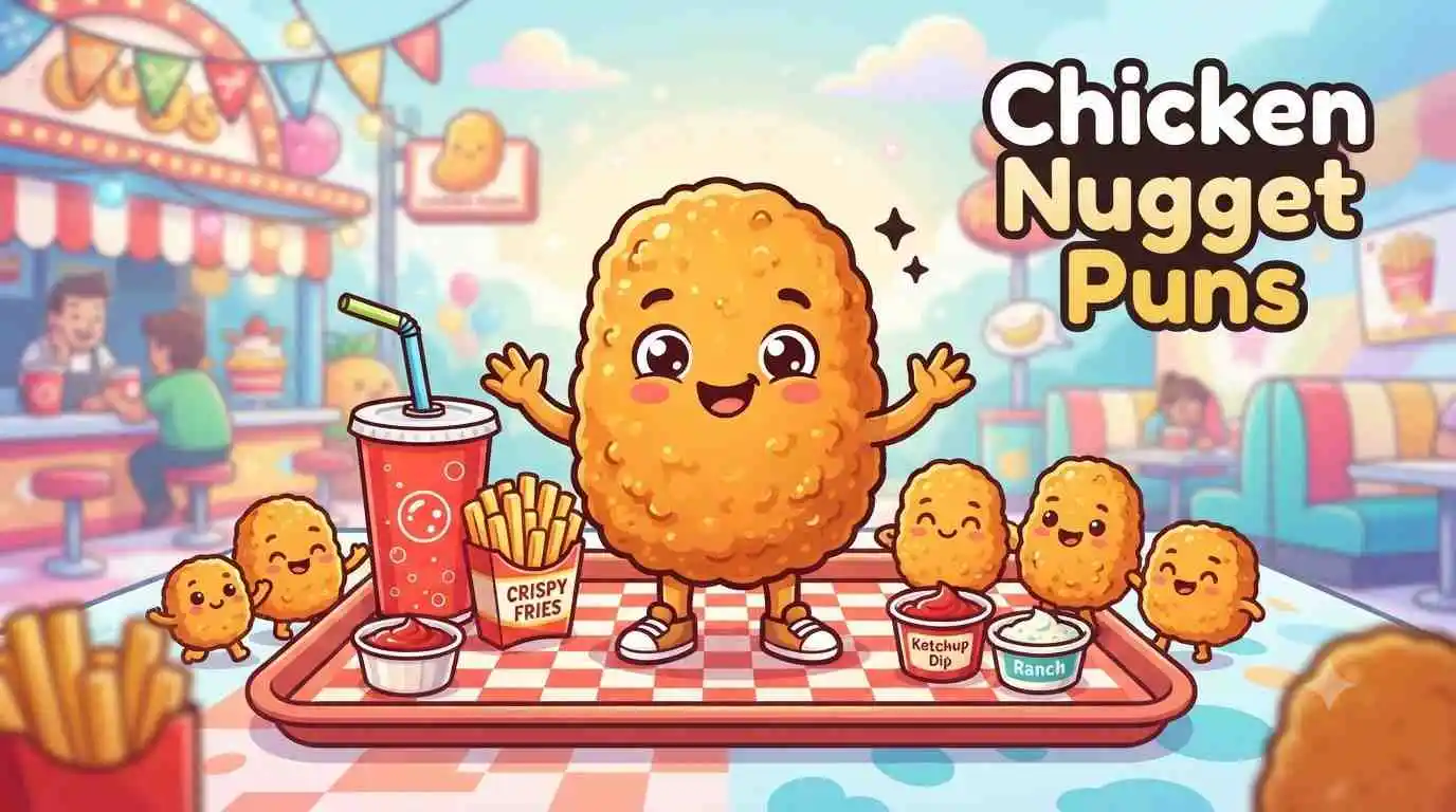 Funny chicken nugget