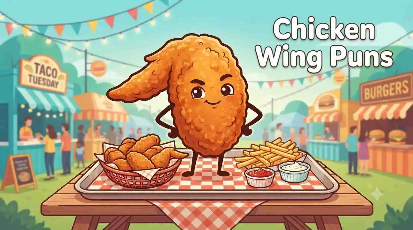 Funny chicken wing characters