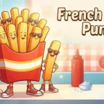 Happy french fries smiling
