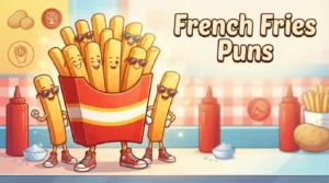 Happy french fries smiling