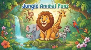 Jungle animals laughing together