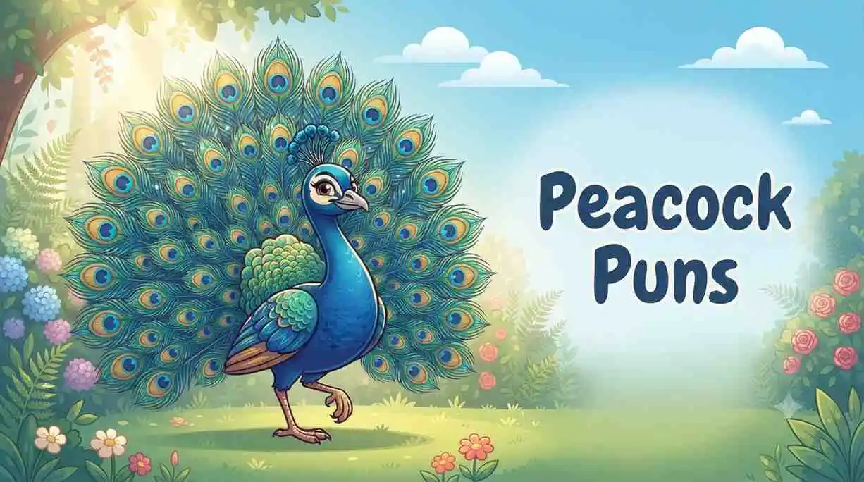 Funny peacock character
