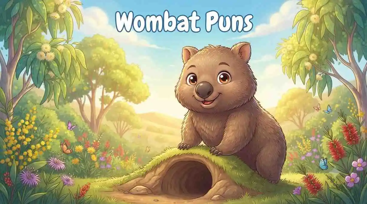 Happy wombat smiling