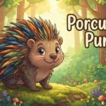 Cute porcupine smiling outdoors