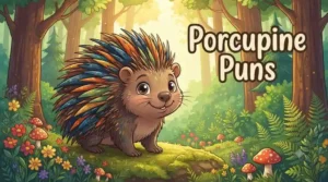 Cute porcupine smiling outdoors