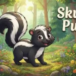Funny skunk smiling outdoors